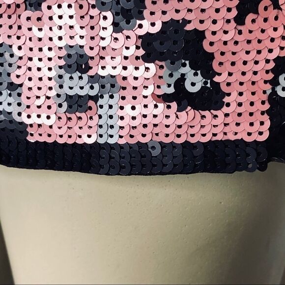 BCBGMAXAZRIA Cheetah Sequin Mini Skirt - Picture 4 of 8